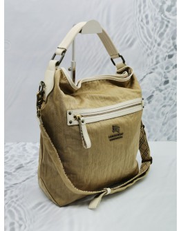 BURBERRY NYLON & LEATHER SHOULDER BAG WITH STRAP