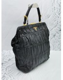 PRADA GAUFRE DRESSY FRAME SOFT NAPPA LEATHER BAG