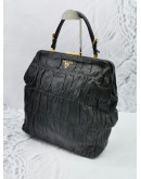 PRADA GAUFRE DRESSY FRAME SOFT NAPPA LEATHER BAG