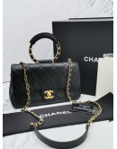 CHANEL IN THE LOOP FLAP QUILTED BLACK LAMBSKIN LEATHER BAG GHW -FULL SET-