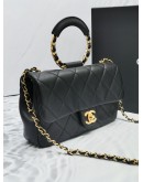 CHANEL IN THE LOOP FLAP QUILTED BLACK LAMBSKIN LEATHER BAG GHW -FULL SET-