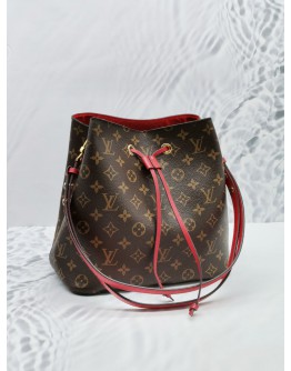 LOUIS VUITTON MONOGRAM CANVAS NEONOE RED/BROWN SHOULDER BAG