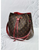 LOUIS VUITTON MONOGRAM CANVAS NEONOE RED/BROWN SHOULDER BAG