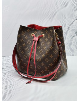 LOUIS VUITTON MONOGRAM CANVAS NEONOE RED/BROWN SHOULDER BAG