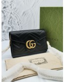 (BRAND NEW) GUCCI GG MARMONT LEATHER GHW WALLET ON CHAIN BAG