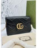 (BRAND NEW) GUCCI GG MARMONT LEATHER GHW WALLET ON CHAIN BAG