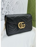 (BRAND NEW) GUCCI GG MARMONT LEATHER GHW WALLET ON CHAIN BAG