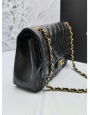 CHANEL CLASSIC DOUBLE FLAP LAMBSKIN LEATHER GHW CHAIN BAG