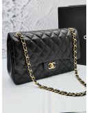 CHANEL CLASSIC DOUBLE FLAP LAMBSKIN LEATHER GHW CHAIN BAG