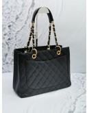 CHANEL GST GRAND SHOPPING TOTE CAVIAR LEATHER GOLD HARDWARE 