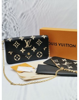 LOUIS VUITTON FELICIE MONOGRAM EMPREINTE EMBOSSED LEATHER POCHETTE -FULL SET-