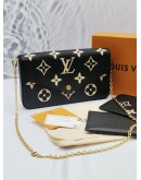 LOUIS VUITTON FELICIE MONOGRAM EMPREINTE EMBOSSED LEATHER POCHETTE -FULL SET-