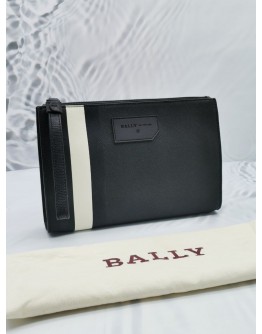 BALLY BOLLIS LARGE FAUX LEATHER CLUTCH