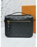 LOUIS VUITTON POCHETTE METIS BLACK MONOGRAM EMPREINTE LEATHER GOLD HARDWARE -FULL SET-