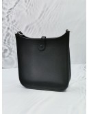 HERMES MINI EVELYNE TOGO LEATHER PALLADIUM HARDWARE WITH SHOULDER BAG STAMP D