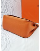 HERMES JYPSIERE 28 ORANGE TOGO LEATHER PALLADIUM HARDWARE CROSSBODY BAG -FULL SET-