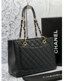 CHANEL GST GRAND SHOPPING TOTE CAVIAR LEATHER GOLD HARDWARE -FULL SET-