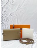 HERMES KELLY ETAUPE EPSOM LEATHER CLASSIC WALLET 