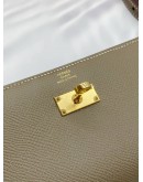 HERMES KELLY ETAUPE EPSOM LEATHER CLASSIC WALLET 