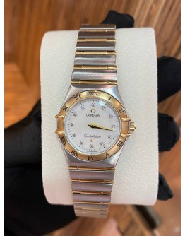 OMEGA LADY CONSTELLATION FACTORY DIAMOND MOTHER-OF-PEARL DIAL 25.5MM YEAR 2011 WATCH -FULL SET-