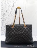 CHANEL GST GRAND SHOPPING TOTE CAVIAR LEATHER GOLD HARDWARE