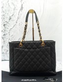 CHANEL GST GRAND SHOPPING TOTE CAVIAR LEATHER GOLD HARDWARE