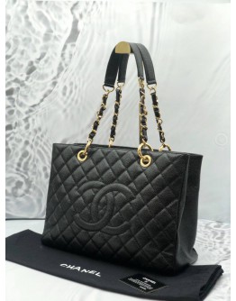 CHANEL GST GRAND SHOPPING TOTE CAVIAR LEATHER GOLD HARDWARE