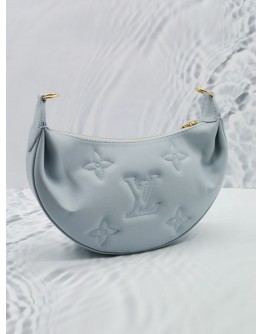 2023 MICROCHIP LOUIS VUITTON OVER THE MOON BLUE GLACIER BUBBLEGRAM CALFSKIN LEATHER HOBO BAG