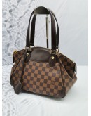 LOUIS VUITTON VERONA PM BROWN DAMIER EBENE CANVAS SHOULDER BAG GOLD HARDWARE