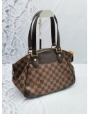 LOUIS VUITTON VERONA PM BROWN DAMIER EBENE CANVAS SHOULDER BAG GOLD HARDWARE