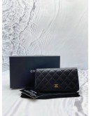 CHANEL CAVIAR LEATHER LONG WALLET GHW -FULL SET-