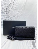 CHANEL CAVIAR LEATHER LONG WALLET GHW -FULL SET-