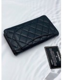 CHANEL CAVIAR LEATHER LONG WALLET GHW -FULL SET-