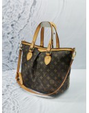 LOUIS VUITTON PALERMO PM BROWN MONOGRAM CANVAS HANDLE BAG 