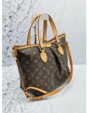 LOUIS VUITTON PALERMO PM BROWN MONOGRAM CANVAS HANDLE BAG 