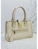 LOUIS VUITTON SUHALI LE FABULEUX WHITE HANDLE BAG