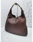 GUCCI GUCCISSIMA LEATHER JACKIE O HOBO BROWN BAG