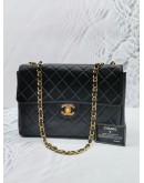 CHANEL SINGLE FLAP LAMBSKIN LEATHER GOLD HARDWARE CHAIN BAG