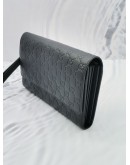 GUCCI GG BLACK GUCCISSIMA LEATHER HAND CARRY CLUTCH 