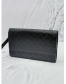 GUCCI GG BLACK GUCCISSIMA LEATHER HAND CARRY CLUTCH 