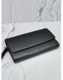 GUCCI GG BLACK GUCCISSIMA LEATHER HAND CARRY CLUTCH 