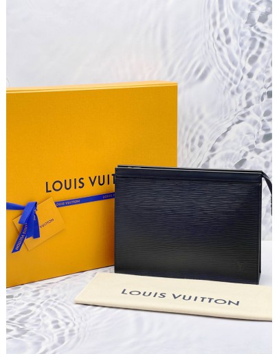 (BRAND NEW) 2023 LOUIS VUITTON POCHETTE VOYAGE MM EPI LEATHER CLUTCH -FULL SET-