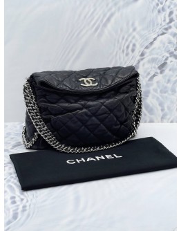 CHANEL CHAIN AROUND HOBO AGED LAMBSKIN LEATHER SHOULDER BAG YEAR 2011
