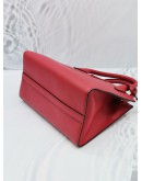 PRADA RED SAFFIANO LUX LEATHER CUIR MONOCHROME TOTE BAG