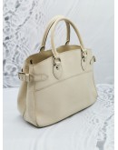 LOUIS VUITTON VINTAGE MEDIUM PASSY WHITE LEATHER BAG