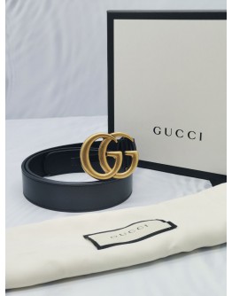 GUCCI GG MARMONT GOLD HARDWARE LEATHER BELT SIZE 80/32 -FULL SET- 