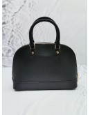 COACH MINI SIERRA HANDLE CROSSBODY BAG IN BLACK CROSSGRAIN LEATHER