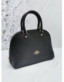 COACH MINI SIERRA HANDLE CROSSBODY BAG IN BLACK CROSSGRAIN LEATHER