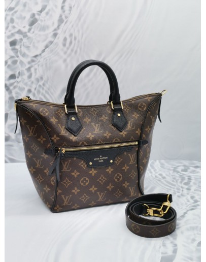 LOUIS VUITTON M44057 NOIR MONOGRAM CANVAS & LEATHER TOURNELLE PM HANDLE BAG