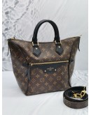 LOUIS VUITTON M44057 NOIR MONOGRAM CANVAS & LEATHER TOURNELLE PM HANDLE BAG